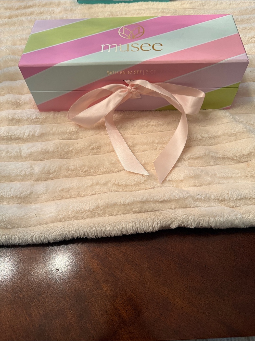 Muse Pale Pink Satin Hair Ribbon Bow
